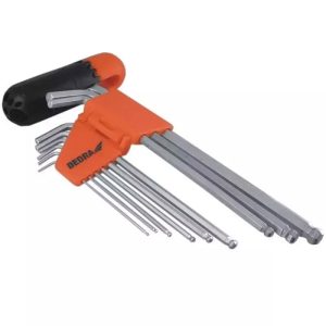 Set imbus ključeva s kuglicom CrV, 9 kom.