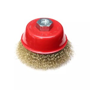 Okrugla žičana četka, presvučena mesingom 100mm, osovina M14