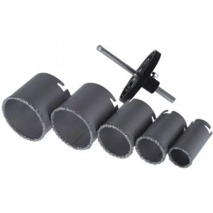 Kruna za bušenje rupa, volfram, set promjer: 33, 43 ,53, 67, 73