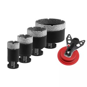 Set dijamantnih kruna za bušenje VB: 28, 35, 45, 68mm, vodilica