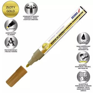 Tehnički flomaster 2,5mm, zlatni, uljni s bojom