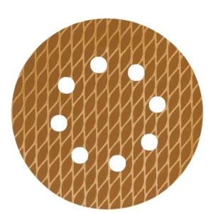 Brusni okrugli papir Anti-clogg 125mm, čičak, set 5kom