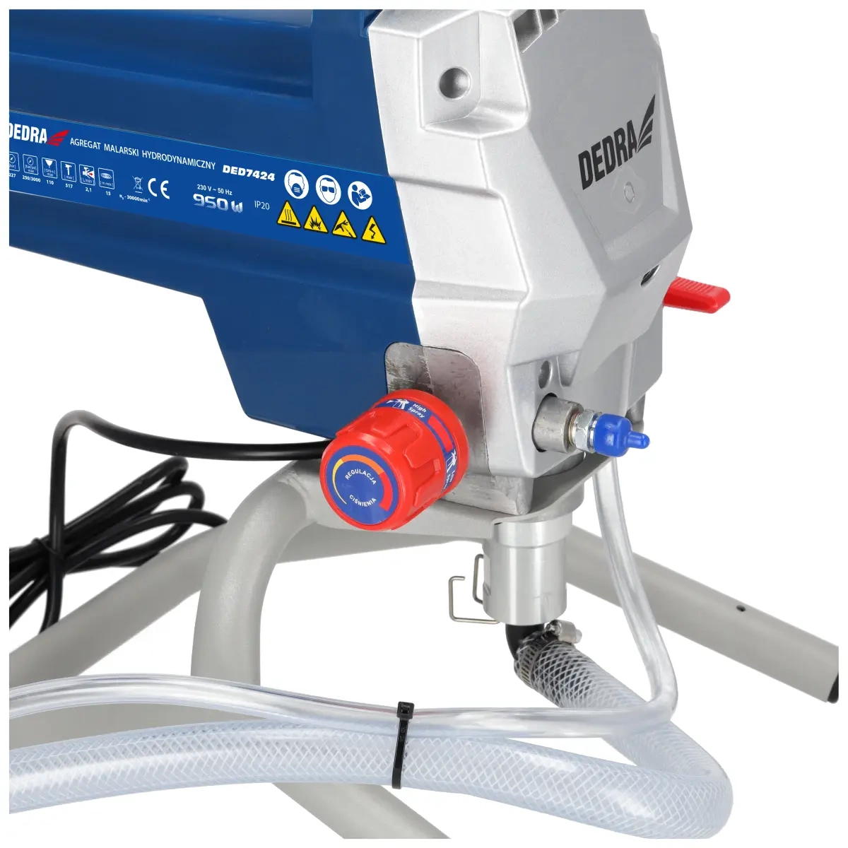 Hidrodinamički uređaj za bojanje DEDRA DED7424, 950W, 2 l/min, crijevo 15m, pištolj 517 - Slika 3
