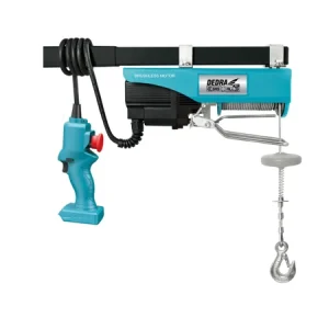 Bežično akumulatorsko vitlo DED7111, 18V, s bežičnim motorom, nosivosti do 250 kg, elektronskom i mehaničkom kočnicom, idealno za podizanje teških građevinskih materijala u zahtjevnim uvjetima.