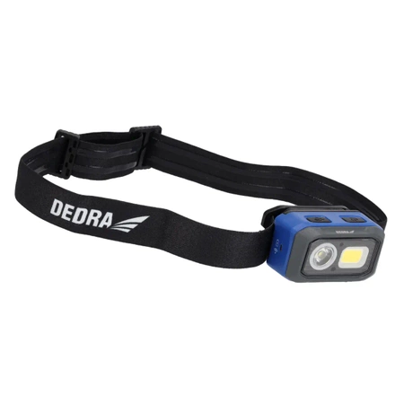 Naglavna svjetiljka DEDRA L1015 s Osram LED diodama i senzorom pokreta, idealna za kampiranje i rad