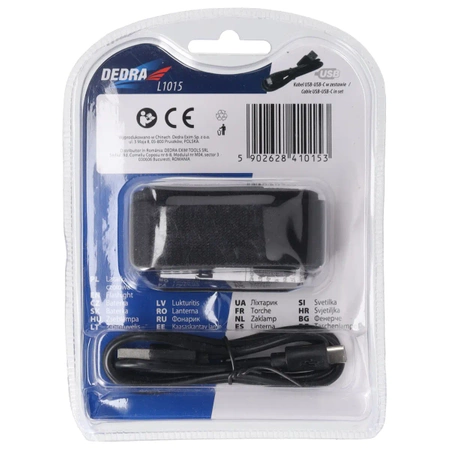 Naglavna svjetiljka 500lm, senzor pokreta, baterija 1000mAh/3xAAA - Slika 2