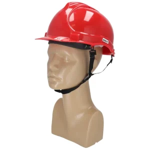 Zaštitna kaciga, crvena, remen za bradu