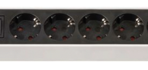 BRENNESTUHL Šesterostruka prenosiva utičnica Ecolor s prekidačem,  6 utičnica, kabel 1,5 m, zaštita za djecu, bijelo/crna