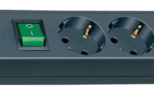 Brennenstuhl trostruka prenosiva šuko utičnica s prekidačem 3x1,5mm2, 45º , 16A, 3m, crna