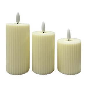 LED svíjeće - HOME DECOR boja vanilije 3kom