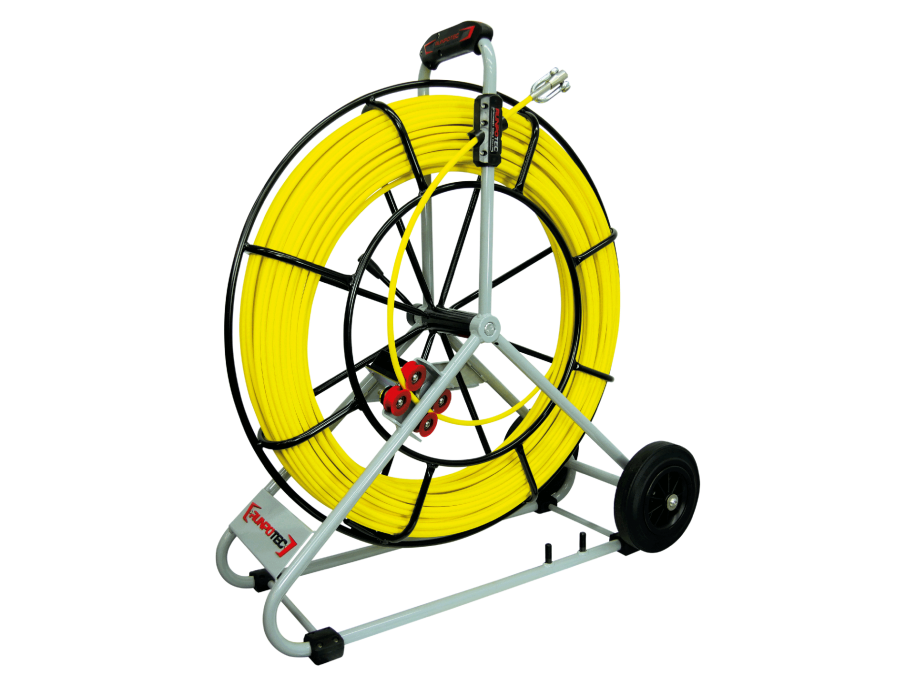 Sajla od staklenih vlakana Ø 9 mm za provlačenje kabela na metalnom kolutu - 40m R10081