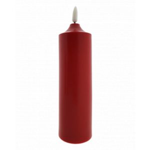 Dekoracija za dom SVIJEĆA crvena LED HD - 105 / 20cm žuti plamen