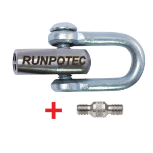 Ravna karika - nehrđajući čelik RUNPOTEC RTG Ø 12 mm navoj uključuje spojnicu i završnu kapu