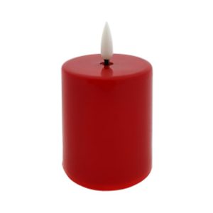 Dekoracija za dom SVIJEĆA crvena LED HD - 108 / 9 cm žuti plamen