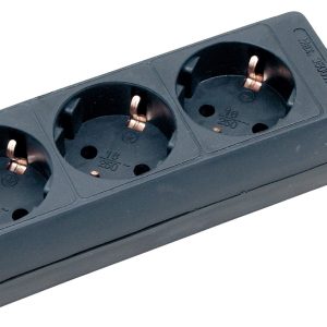 Brennenstuhl trostruka prenosiva šuko utičnica 3x1,5mm2, 45º , 16A, 1,4m, crna