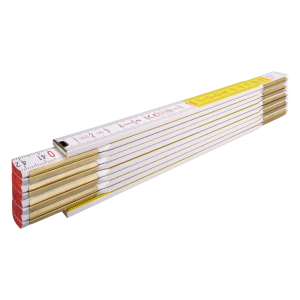 STABILA drveni sklopivi metar, 2 m, serija 600, tip 617 bijelo/žuta lako čitljiva metrička ljestvica, PEFC certifikat