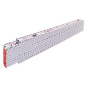 STABILA drveni sklopivi metar, 2 m, serija 700, tip 1707 bijela metrička ljestvica s kutnom shemom, PEFC certifikat